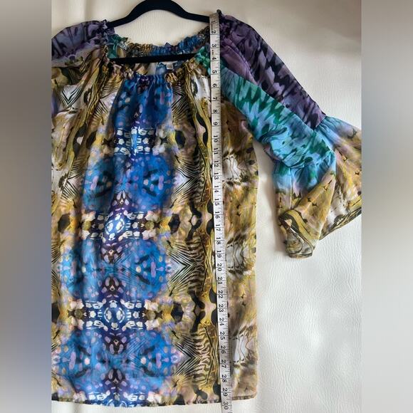 Elan Beach Top Cover Up Sheer Bell Sleeve One Size Boho Beach Vacations - Picture 7 of 7